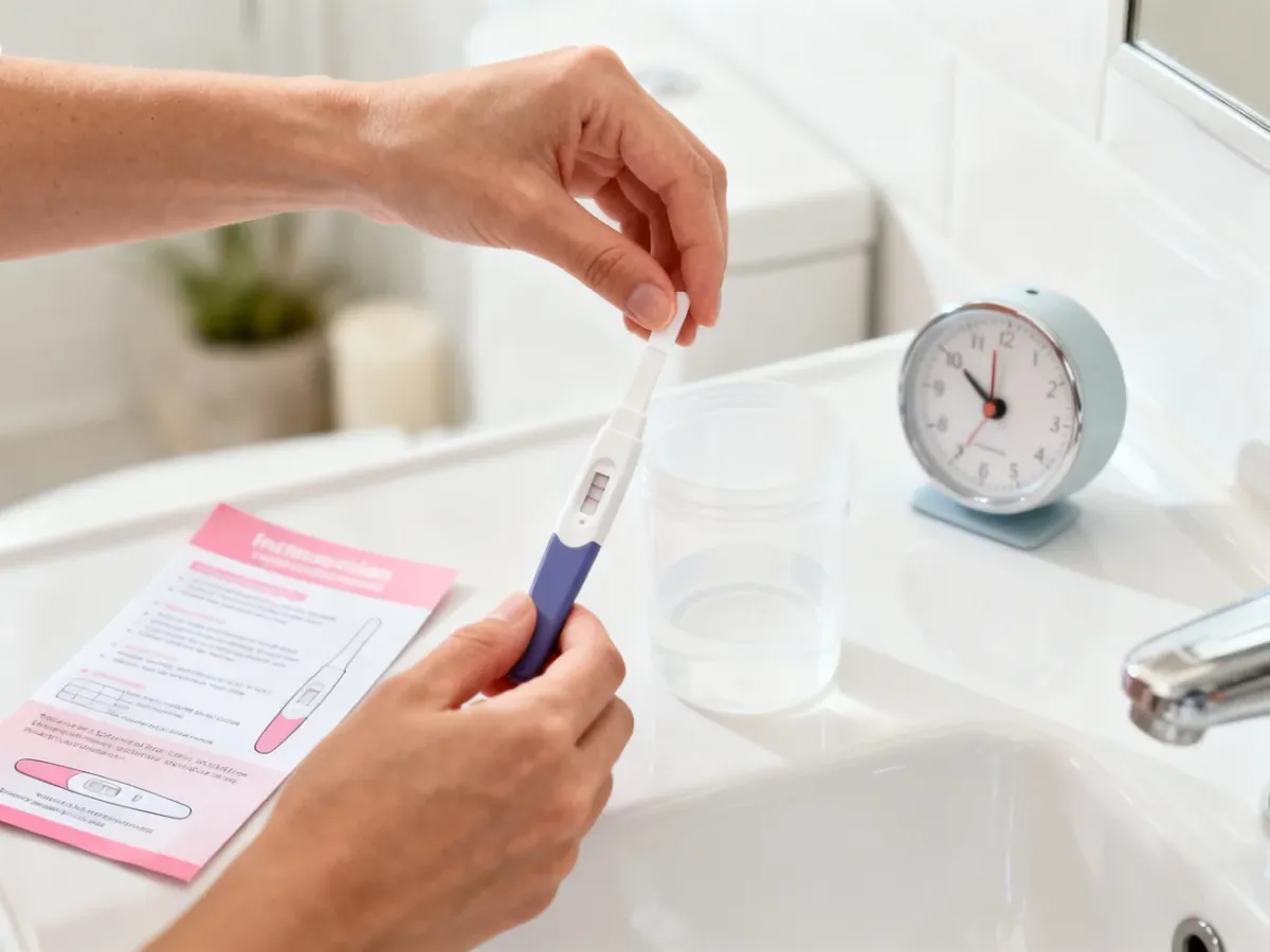 Przygotowanie i wykonywanie domowego testu ciążowego zgodnie z instrukcją